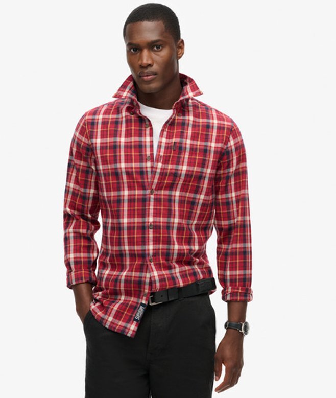 Men's Organic Cotton Vintage Check Shirt / Montauk Check - Size: M - Superdry - Modalova