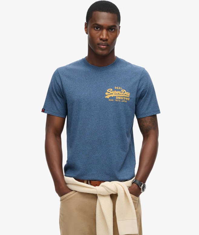 Herren Klassisches Vintage-t-shirt mit Logoprint - Größe: L - Superdry - Modalova