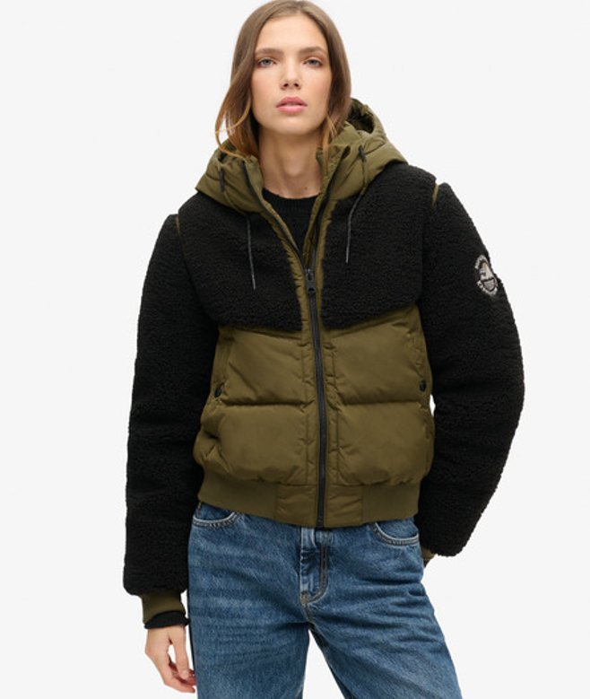 Damen Everest Hybrid Bomberjacke - Größe: 38 - Superdry - Modalova