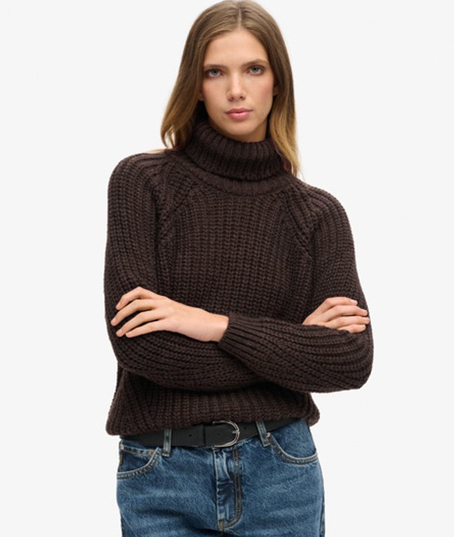 Pull Ample en Maille à col Roulé Taille: 40 - Superdry - Modalova