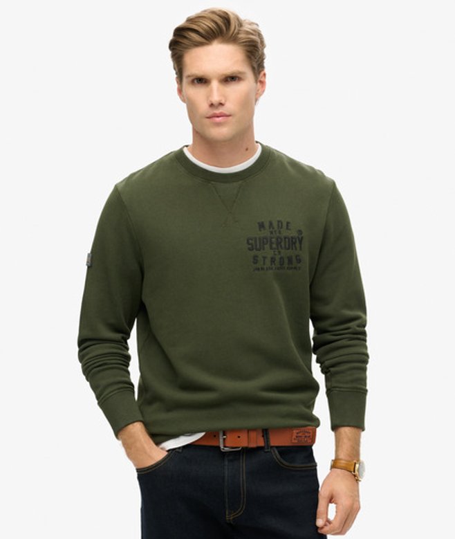 Herren Workwear Sweatshirt mit Applikation - Größe: XL - Superdry - Modalova