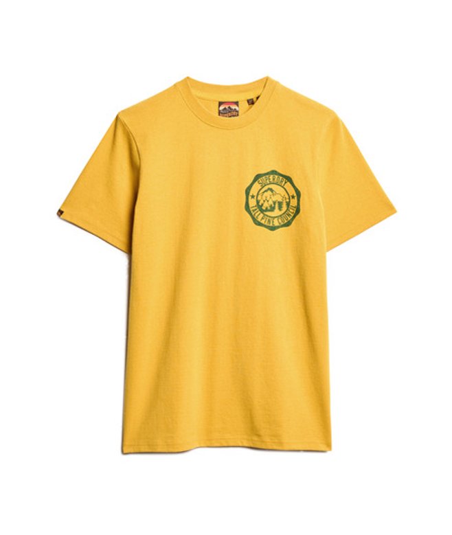Superdry Men's Outdoor Graphic T-shirt Yellow / Mustard Yellow Marl