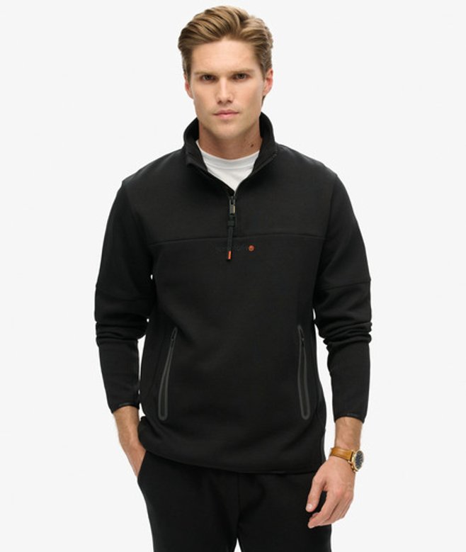 Herren Lockeres Funktionsshirt mit Halblangem Reißverschluss - Größe: M - Superdry - Modalova