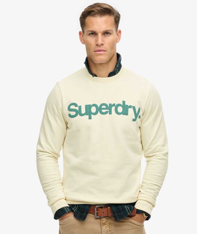 Superdry Classic Core Sweatshirt met Logo Wit