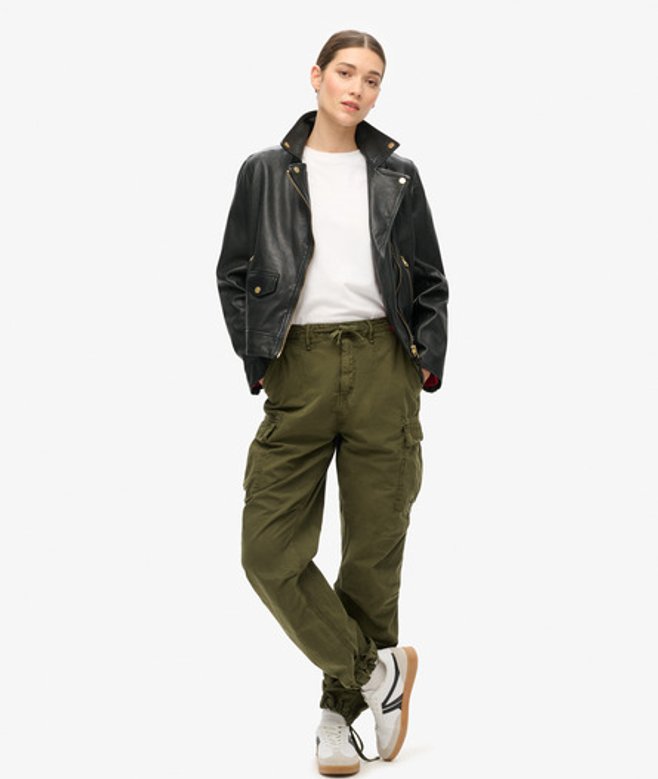 Para Cargobroek met Lage Taille Groen Grootte: 28/32 afbeelding