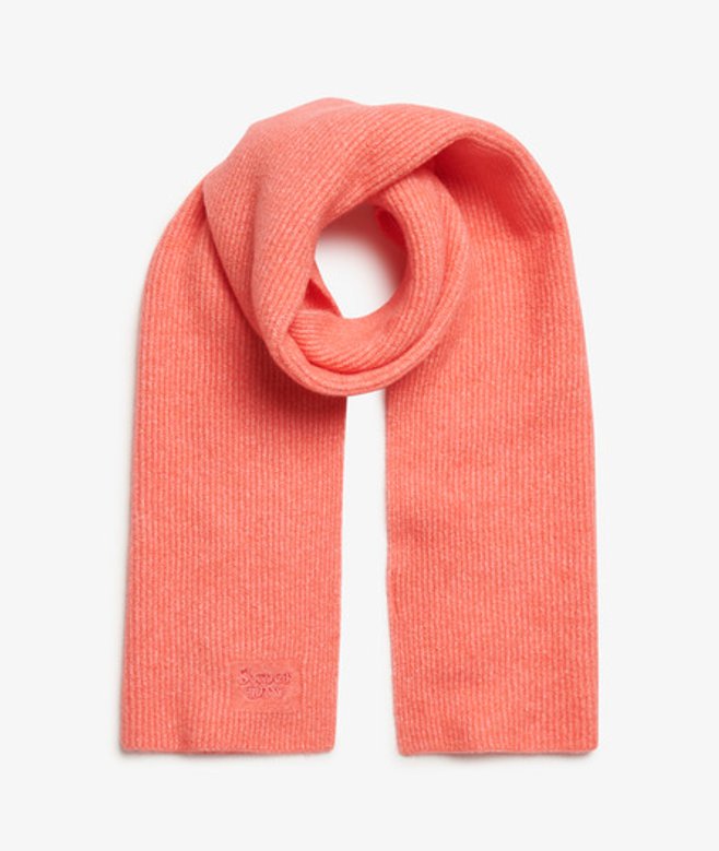 Gebreide Sjaal met Zachte Ribbel Pink Grootte: 1SIZE afbeelding