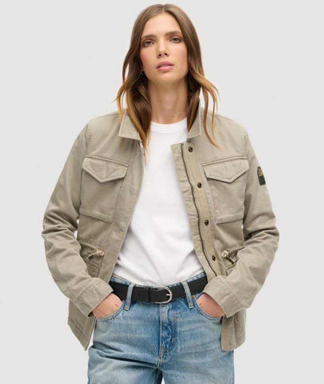 Women's Embroidered M65 Military Jacket / Vintage - Size: 12 - Superdry - Modalova