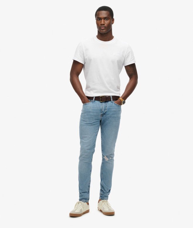 Vintage Skinny Jeans Blauw Grootte: 32/32 afbeelding