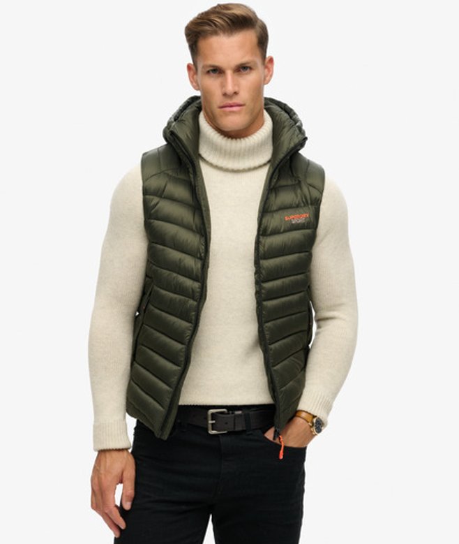 Gewatteerde Fuji Bodywarmer met Capuchon
