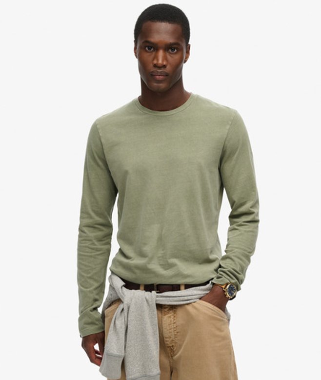 Superdry Men's Classic Essential Top Khaki / Washed Light Khaki