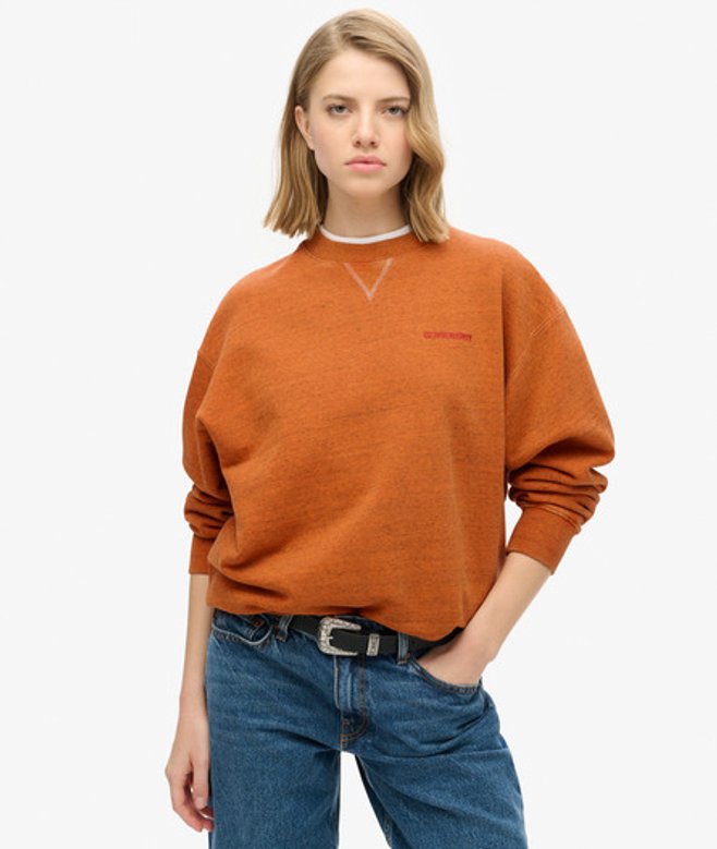 Ladies Classic Essential Logo Overdyed Sweatshirt, , Size: 10 - Superdry - Modalova