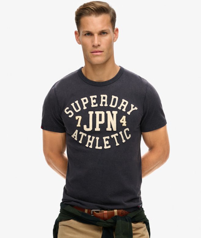 Men's Vintage Athletic Short Sleeve T-shirt / Eclipse - Size: XL - Superdry - Modalova