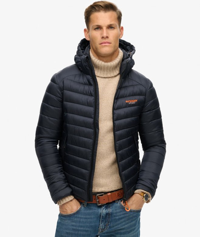 Herren Fuji Steppjacke mit Kapuze, Größe: M - Superdry - Modalova