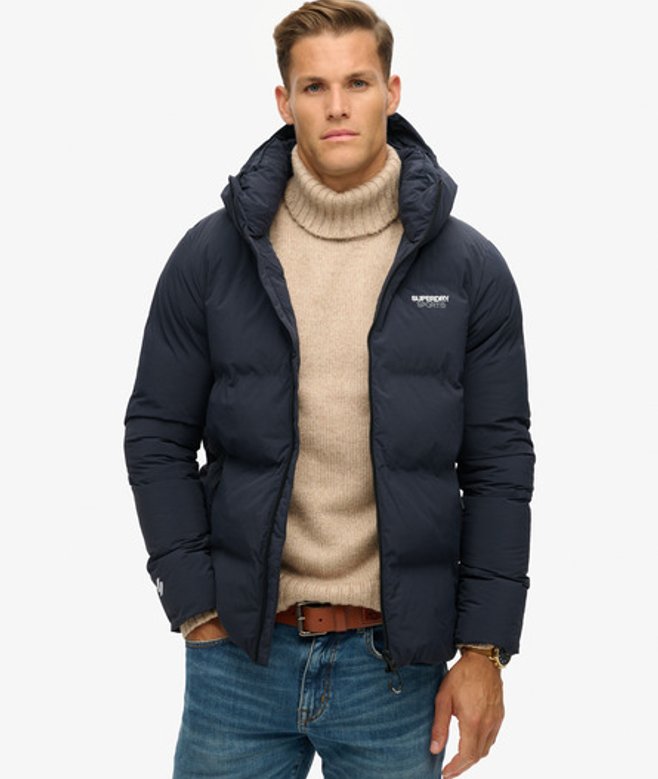 Herren Kastige Steppjacke mit Kapuze - Größe: XL - Superdry - Modalova