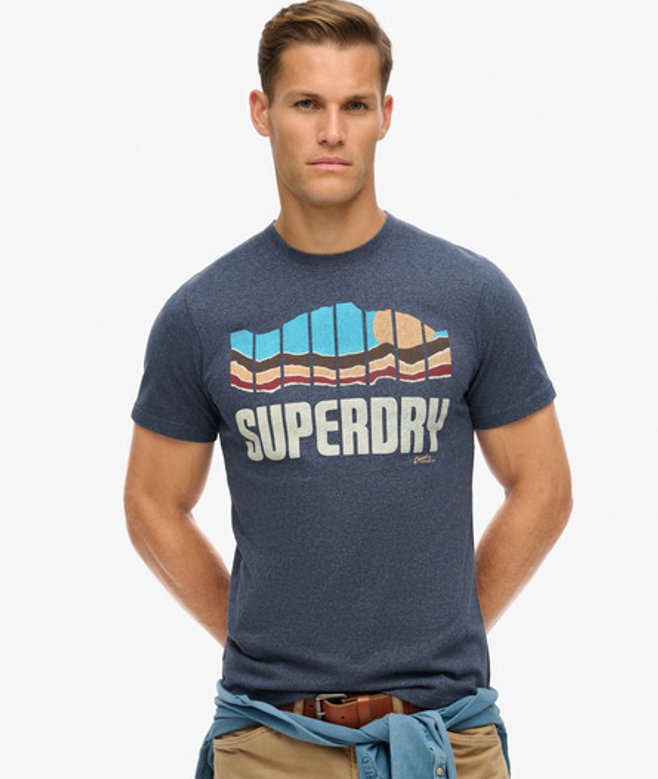 Vintage Great Outdoors T-shirt Blauw Grootte: Xxl afbeelding