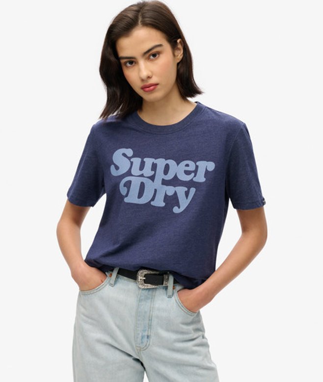 Klassiek Cooper 70s T-shirt met Logo Blauw Grootte: 42 afbeelding