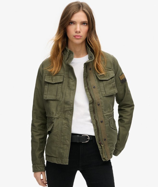 Women's Embellished Classic M65 Jacket / Washed - Size: 8 - Superdry - Modalova