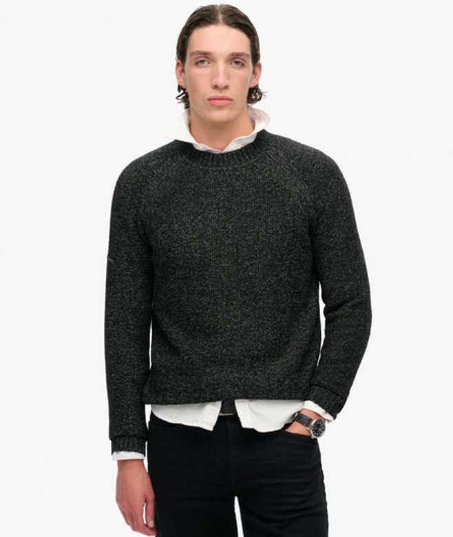 Grove Trui met Raglanmouwen Zwart Grootte: XL afbeelding