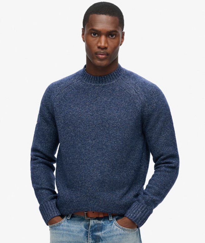 Grove Trui met Raglanmouwen Blauw Grootte: Xxl afbeelding