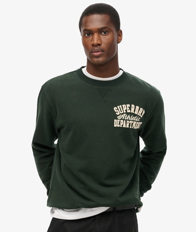 Vintage Athletic Ronde Hals Sweatshirt Groen Grootte: Xxl afbeelding