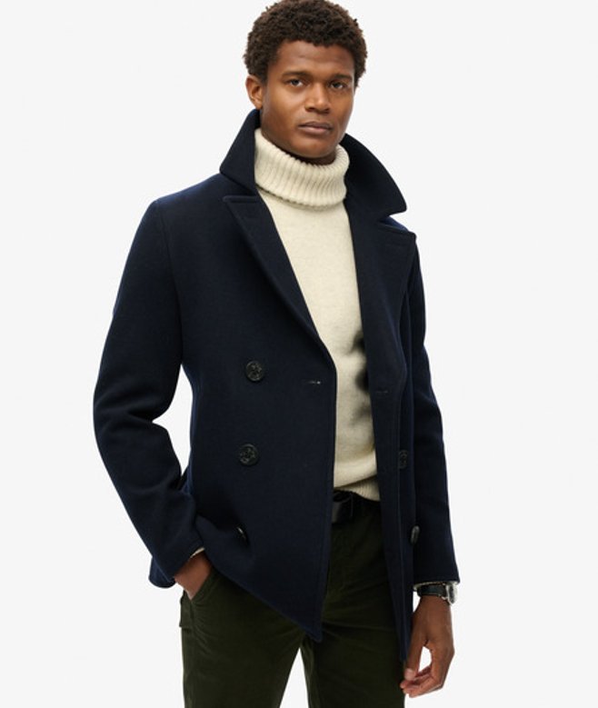 Herren The Merchant Store - Peacoat aus Wolle - Größe: XL - Superdry - Modalova