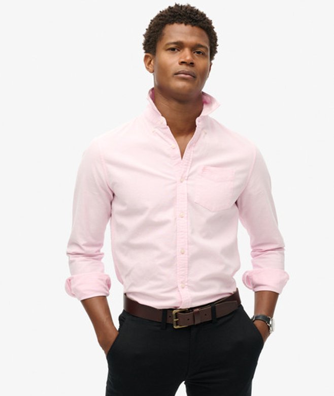 Herren Langärmeliges Oxfordhemd - Größe: M - Superdry - Modalova