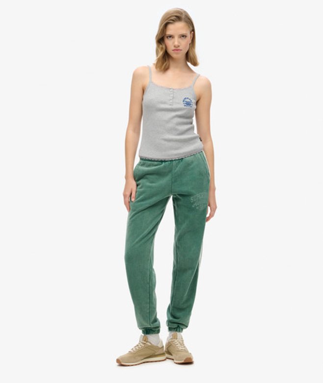 Athletic Essentials Vintage Side Stripe Joggingbroek Groen Grootte: 44 afbeelding