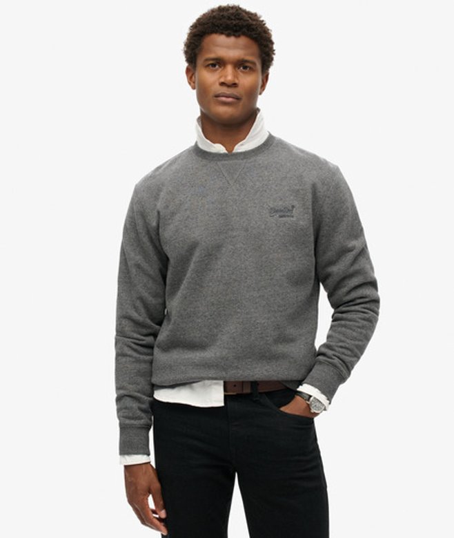 Herren Essential Logo Sweatshirt mit Rundhalsausschnitt - Größe: L - Superdry - Modalova