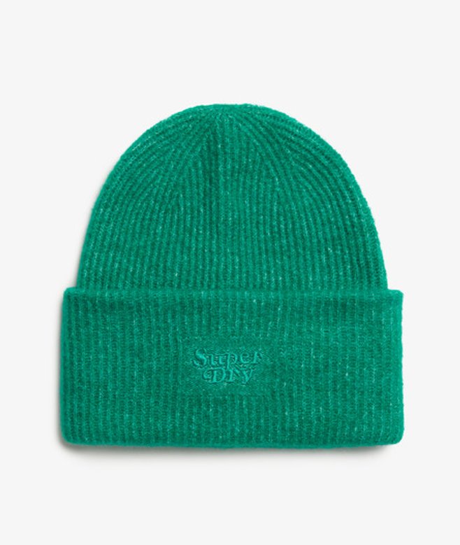 Zachte Geribbelde Beanie Groen Grootte: 1SIZE afbeelding