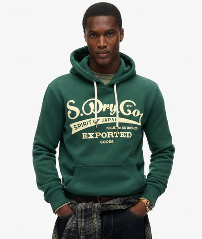 Classic Spirit Hoodie Groen Grootte: M afbeelding