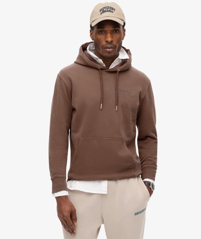 Herren Core Logo City Hoodie mit Lockerer Passform - Größe: XL - Superdry - Modalova