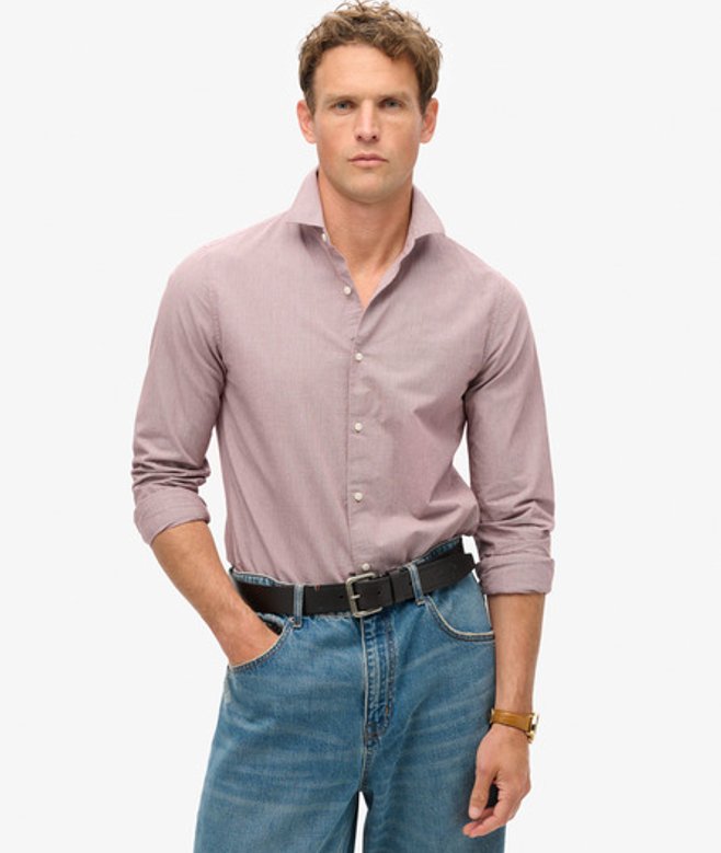 Casual Overhemd met Lange Mouwen Rood Grootte: XL afbeelding