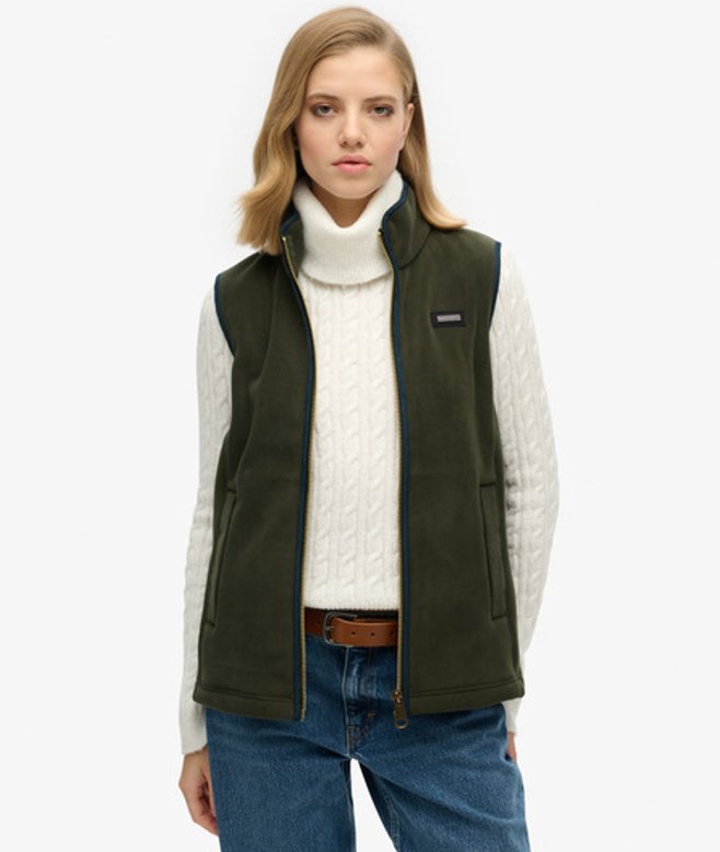 Estate Bodywarmer van Fleece Groen Grootte: 38 afbeelding