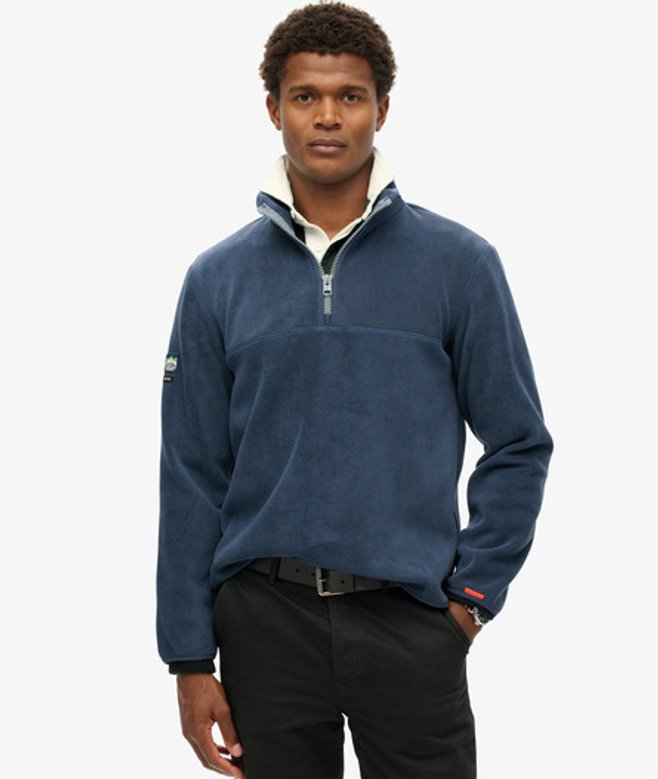 Active Fleece met Halve Rits Blauw Grootte: L afbeelding
