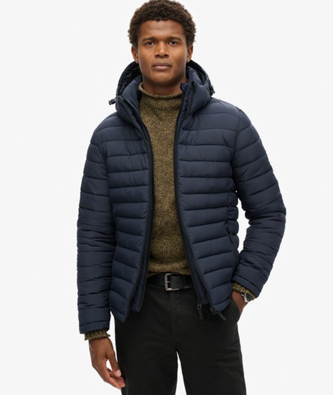 Fuji jas met Capuchon Blauw Grootte: M afbeelding