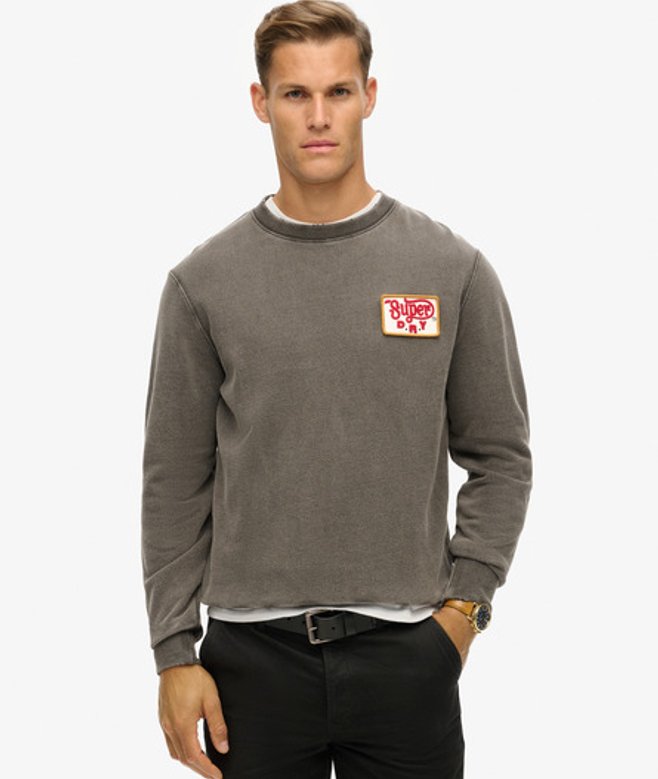 Mechanic Sweatshirt met Ronde Hals en Losse Pasvorm