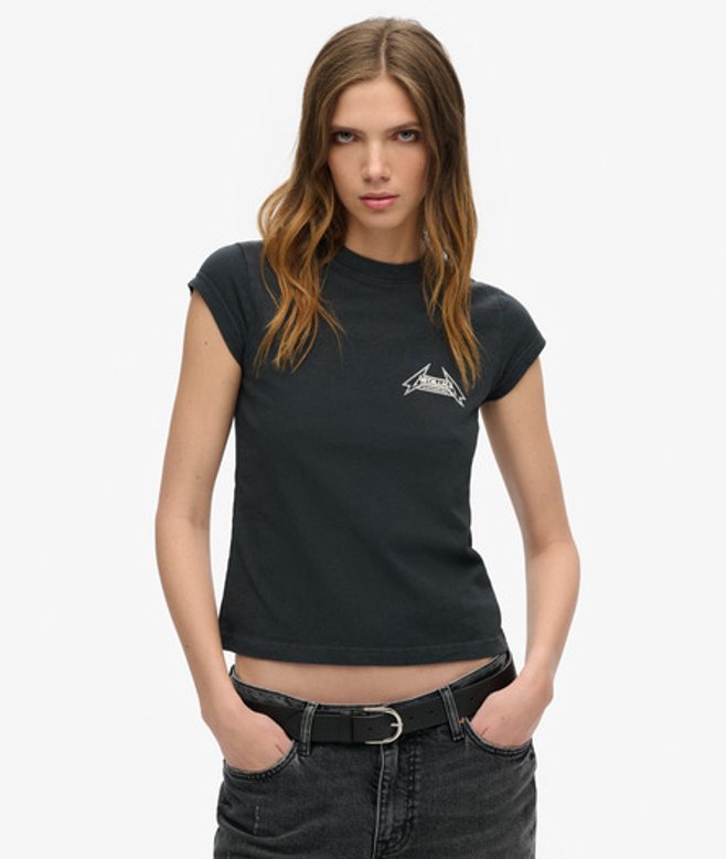 Damen Metallica x Band-t-shirt mit Flügelärmeln - Größe: 36 - Superdry - Modalova