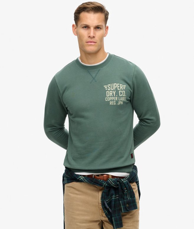Copper Label Sweatshirt met Ronde Hals en Afbeelding