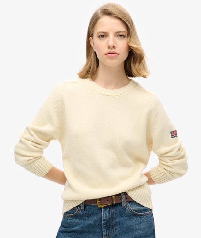 Pull col Rond Maille Slouchy Taille: 38 - Superdry - Modalova