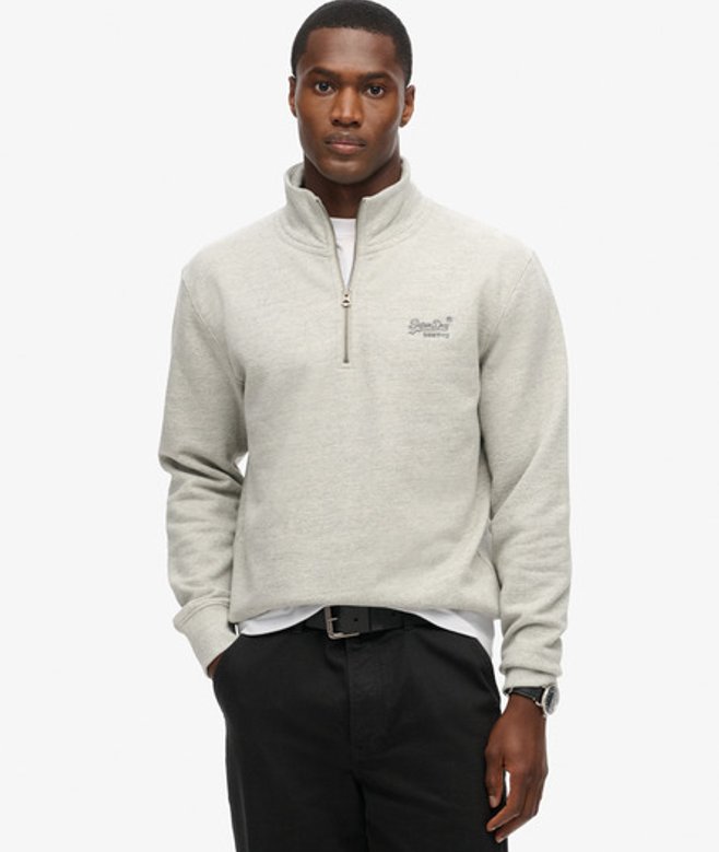 Herren Essential Sweatshirt mit Halblangem Reißverschluss und Logo - Größe: XL - Superdry - Modalova