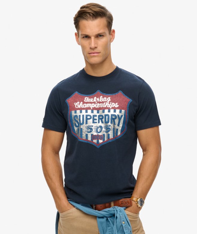 Gasoline Workwear T-shirt Blauw Grootte: M afbeelding