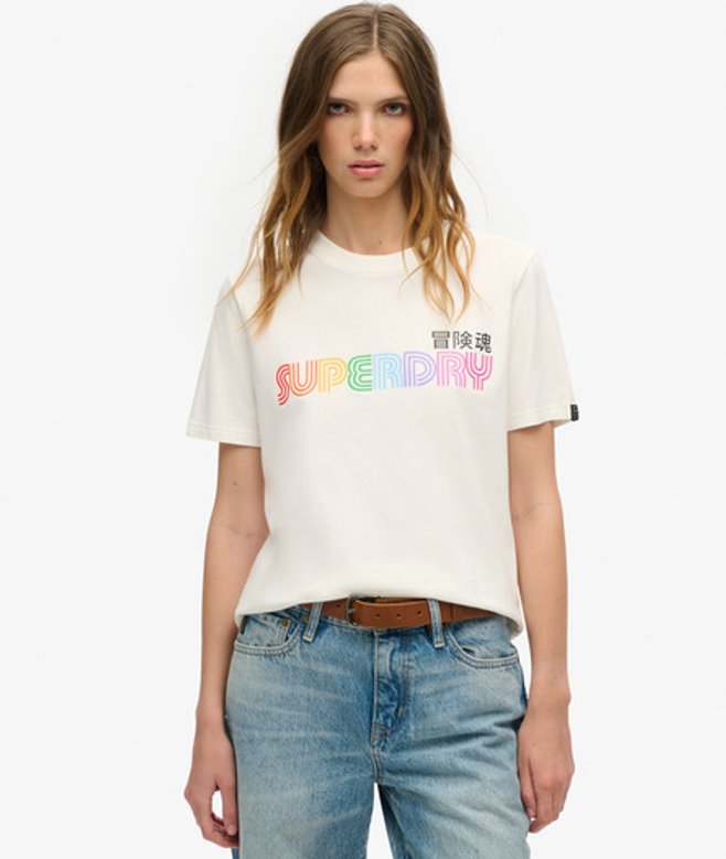 Rainbow T-shirt met Logo en Relaxte Pasvorm