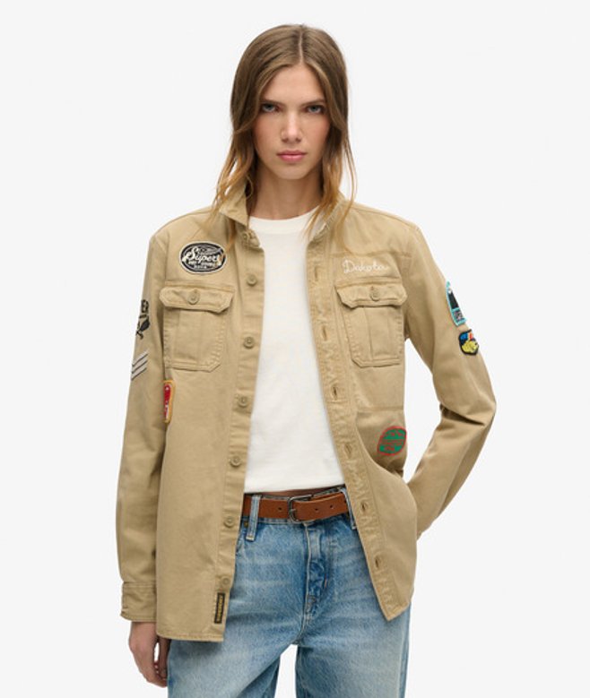 Damen Pfadfinderhemd Bestickt, Größe: 40 - Superdry - Modalova