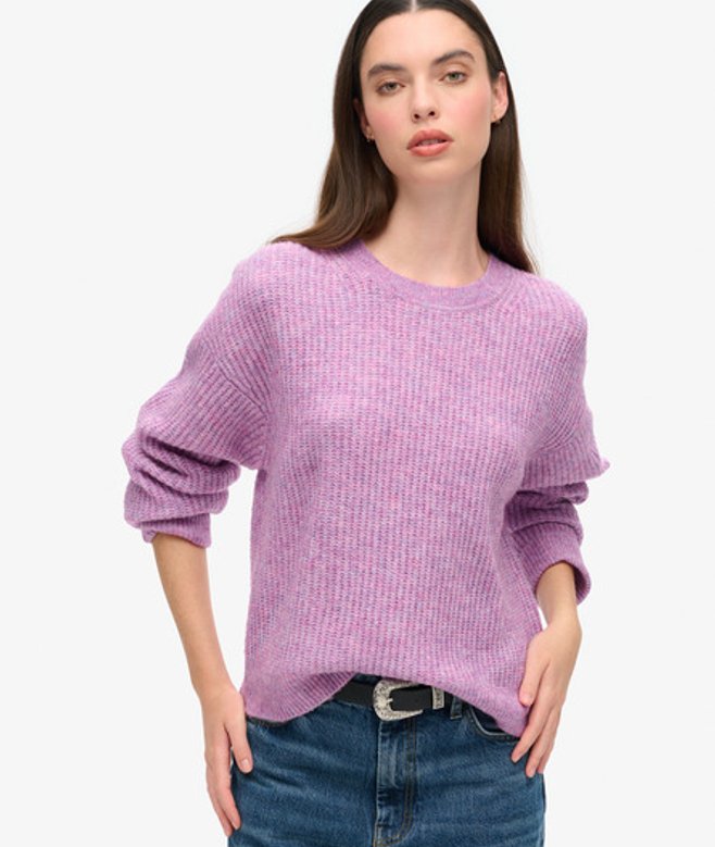 Damen Angerauter Pullover mit Rundhalsausschnitt - Größe: 38 - Superdry - Modalova