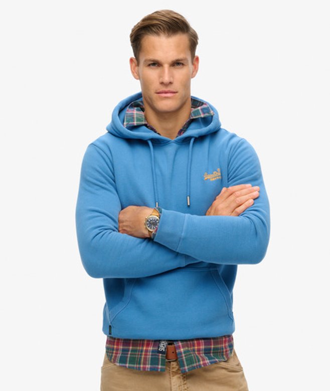 Superdry Essential Logo Hoodie Blauw