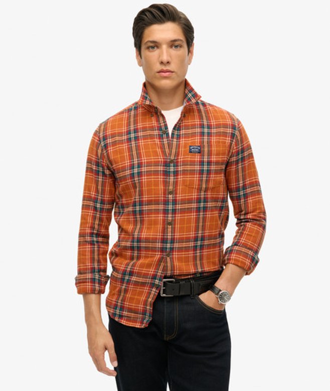 Katoenen Lumberjack Overhemd met Lange Mouwen