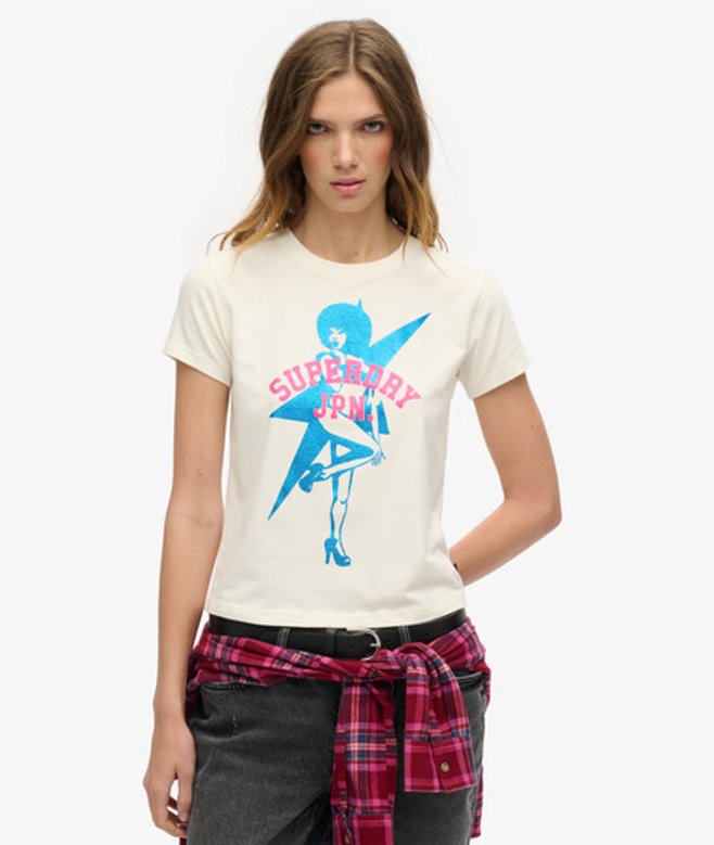 Pop Archive Super T-shirt met Aansluitende Pasvorm Wit Grootte: 40 afbeelding