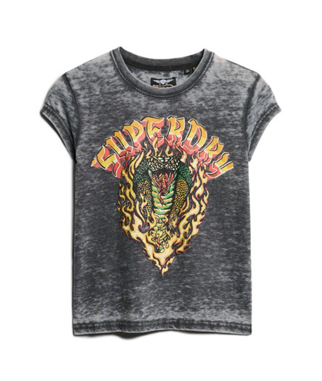 Superdry Women's Biker Rock Graphic T-shirt Black