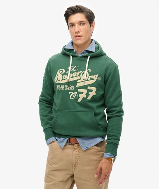 Hoodie met Geborduurde Letters