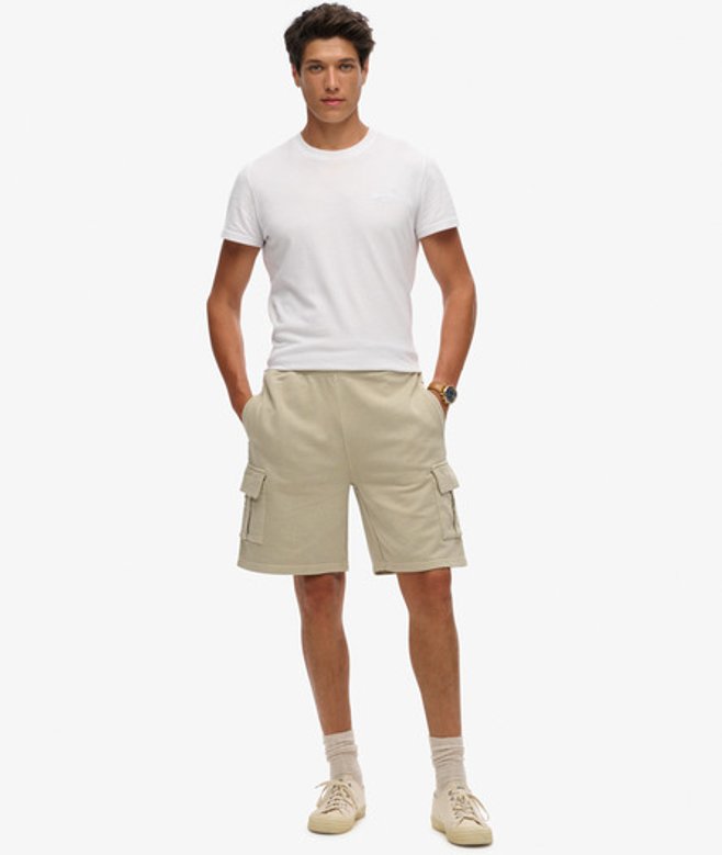 Superdry Men's Contrast Stitch Cargo Shorts Beige / Washed Pelican Beige - Size: XL